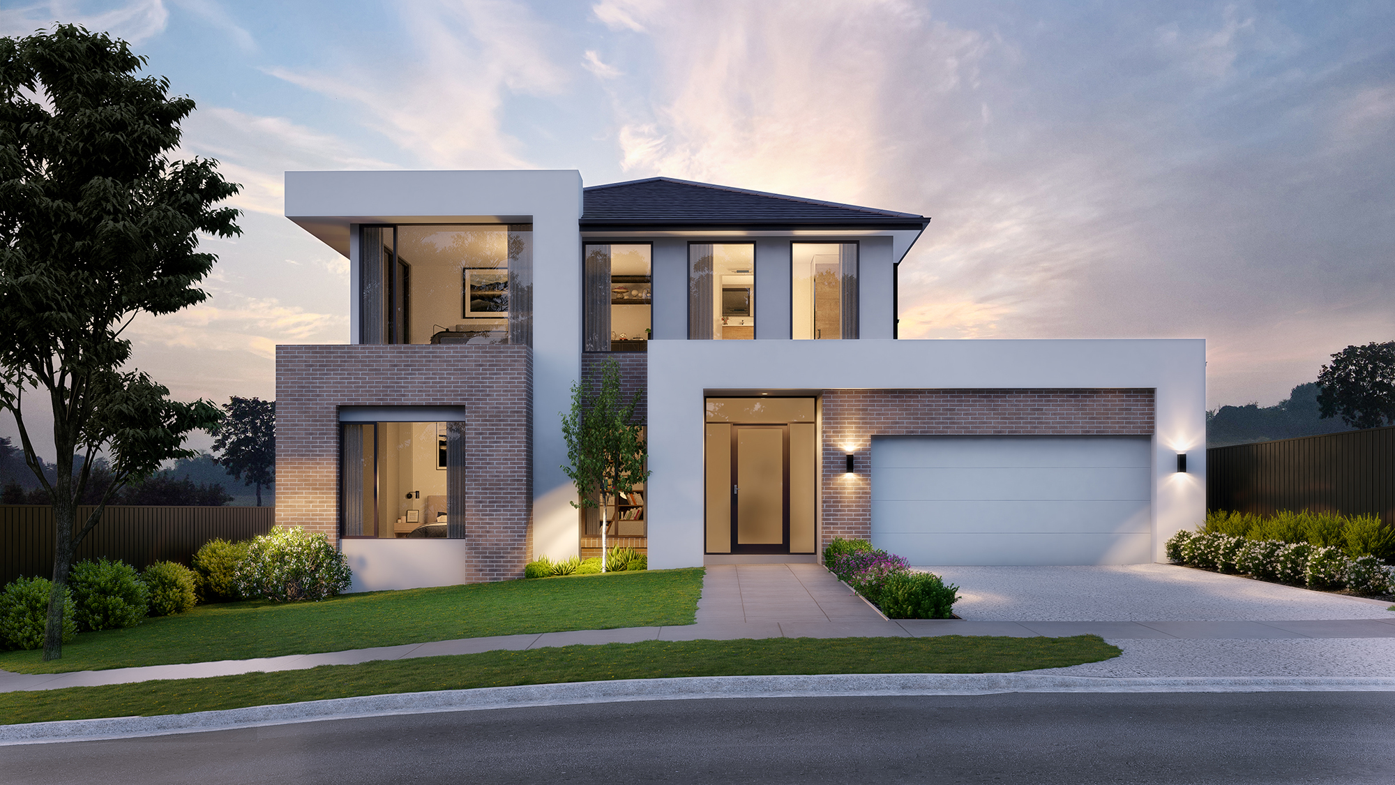 A photo of the Englehart Balwyn residence from the street.