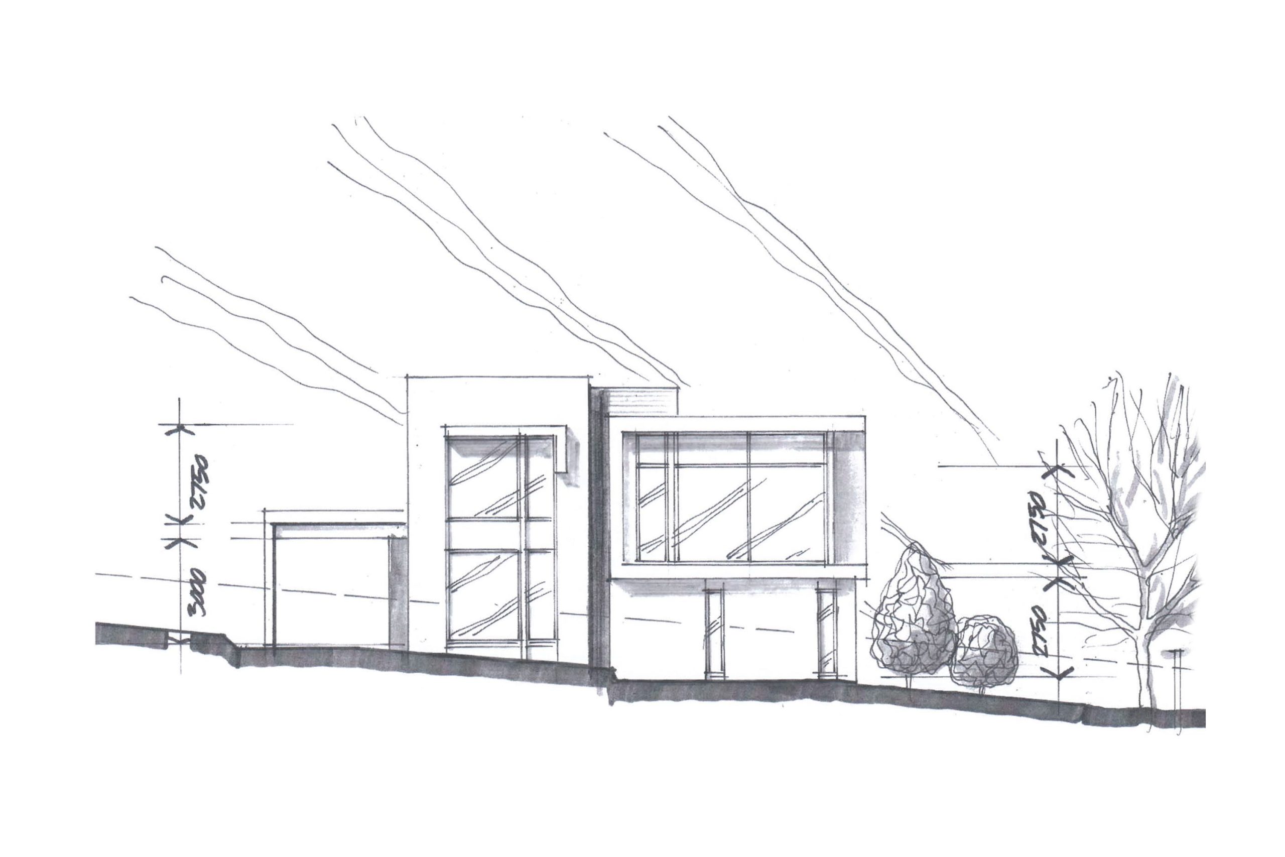 Sketch of the Surrey Residence